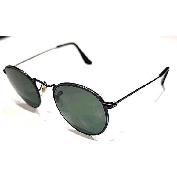 Ray Ban B&L Gunmetal Round Green Sunglasses USA